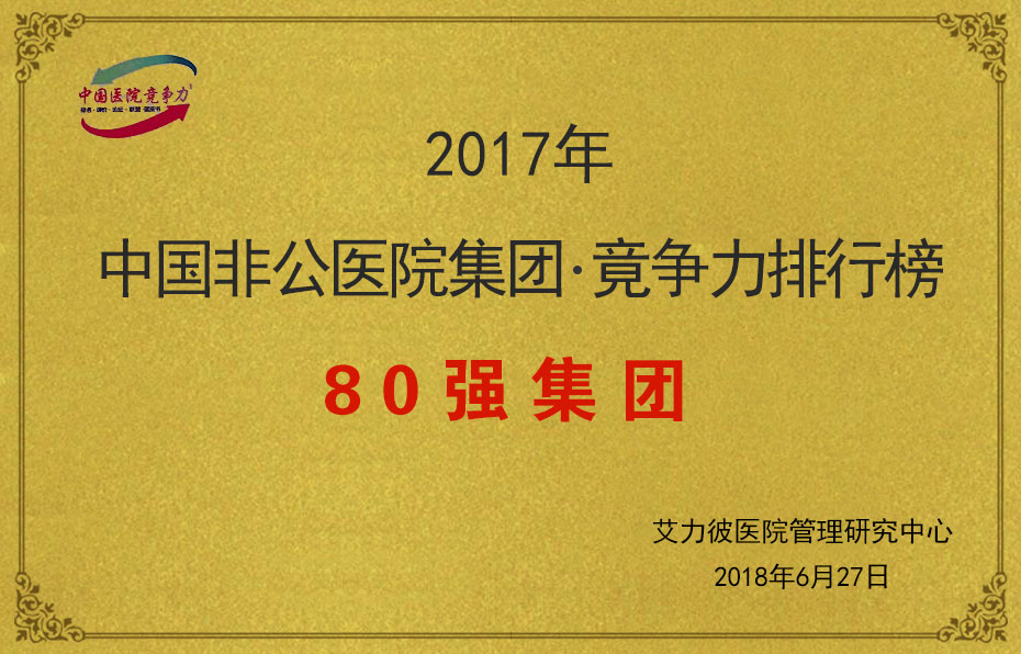 2017中國(guó)非公醫(yī)院集團(tuán)-竟?fàn)幜ε判邪?0強(qiáng)集團(tuán)